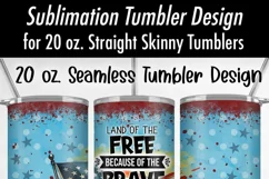 Patriotic Truck Flowers - Seamless 20 oz Sublimation Tumbler Product Image 4