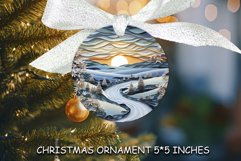 Christmas Ornament Winter Landscape Sublimation Product Image 1