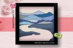 Mountain cross stitch pattern PDF, Nature cross stitch PDF Product Image 1