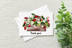 Strawberry clipart. Gardening sublimation. Summer fruit PNG Product Image 7