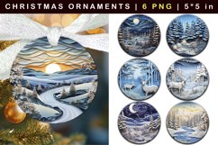 Christmas Ornament Winter Landscape Sublimation Product Image 1
