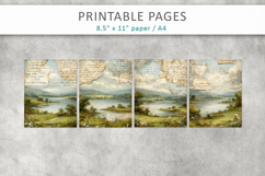 Vintage Landscape Junk Journal Pages, cottagecore journal Product Image 2