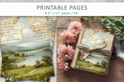 Vintage Landscape Junk Journal Pages, cottagecore journal Product Image 4