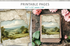 Vintage Landscape Junk Journal Pages Product Image 1