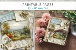 Vintage Landscape Junk Journal Pages, craft paper Product Image 3