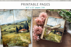 Vintage Landscape Junk Journal Pages, shabby vintage Product Image 4