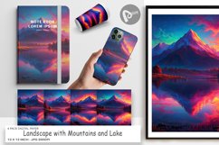 Digital Paper Mountains and Lake Product Image 1