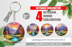 Keychain Vibrant Landscape Product Image 1