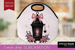 Lantern Cute Lunch Bag Pink Halloween Lunch Bug PNG Product Image 1