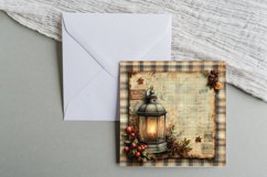 Christmas Lantern Scrapbook Square Paper Junk Journal Product Image 3