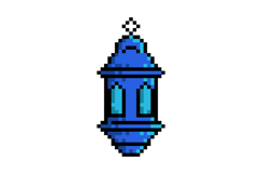 Lantern islamic pixel art clipart design isolated Product Image 1