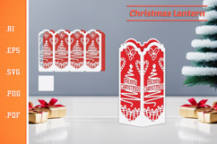 Christmas Lantern - Paper Cut SVG 8 Product Image 1