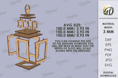 Kids Nignt Lantern Laser Cut. Teddy Bear SVG Product Image 3