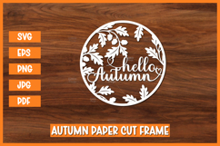Autumn Wreath, Paper Cut Wreath, Autumn Paper cut Product Image 1