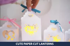 4 Mother's Day Paper Cut Lanterns I Mother's Day Paper Cut Product Image 2
