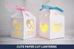 4 Mother's Day Paper Cut Lanterns I Mother's Day Paper Cut Product Image 3