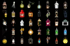 300 LANTERN, LAMPS TRANSPARENT PNG FILES, PHOTOSHOP OVERLAYS Product Image 2