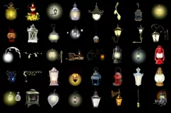 300 LANTERN, LAMPS TRANSPARENT PNG FILES, PHOTOSHOP OVERLAYS Product Image 4