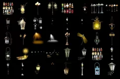 300 LANTERN, LAMPS TRANSPARENT PNG FILES, PHOTOSHOP OVERLAYS Product Image 3
