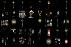 300 LANTERN, LAMPS TRANSPARENT PNG FILES, PHOTOSHOP OVERLAYS Product Image 6