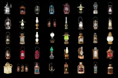 300 LANTERN, LAMPS TRANSPARENT PNG FILES, PHOTOSHOP OVERLAYS Product Image 5