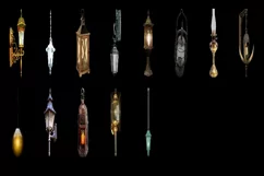 300 LANTERN, LAMPS TRANSPARENT PNG FILES, PHOTOSHOP OVERLAYS Product Image 9