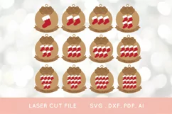 Christmas Stockings Ornament svg laser cut family ornament Product Image 2