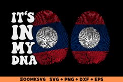 It's in my DNA Laos Flag Fingerprint Sublimation PNG, SVG Product Image 1