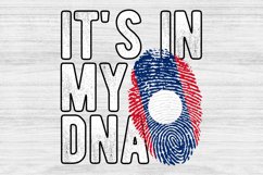 It's in my DNA Laos Flag Fingerprint PNG Sublimation Product Image 1
