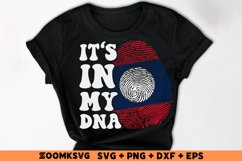It's in my DNA Laos Flag Fingerprint Sublimation PNG, SVG Product Image 2