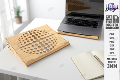 Laptop Stand Laser Cut | Notebook Holder | Office Decor |CNC Product Image 1