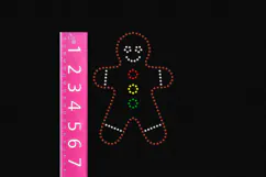 Large Gingerbread Man Rhinestone Template SVG