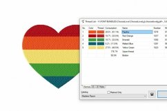 Choose Love LGBT Heart Machine Embroidery Design 2 sizes Product Image 2