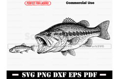 Largemouth Bass SVG PNG DXF EPS PDF Product Image 1
