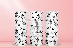 Larkspur birth flower skinny tumbler sublimation wrap with high resolution and transparant background are for 20oz and 30oz skinny tumbler