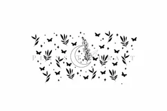Larkspur birth flower starbucks 16oz hot cup tumbler wrap svg presized template for tumbler grande suitable for cricut and silhouette