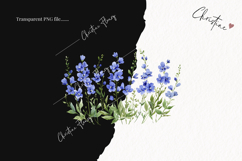 Watercolor Larkspur Flower | Floral Clipart Product Image 2