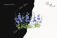 Watercolor Larkspur Flower | Floral Clipart Product Image 2