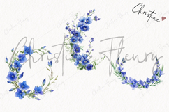 Watercolor Larkspur Flower | Floral Clipart Product Image 3