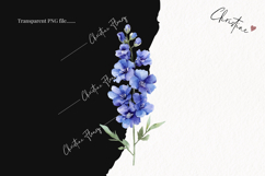 Watercolor Larkspur Flower | Floral Clipart Product Image 2