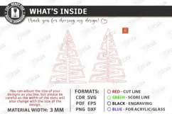 Wooden Christmas Tree Laser Cut | Tabletop Christmas Decor Product Image 3