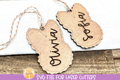Bunny Name Tag SVG| Laser Easter Basket Tag SVG Product Image 1