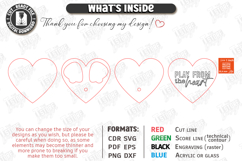 Guitar Pick Holder Laser Cut | Storage Box | Heart Pick Box Product Image 3