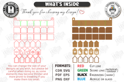 Family Wall Key Holder Laser Cut |Modern Keyholder| Home SVG Product Image 2