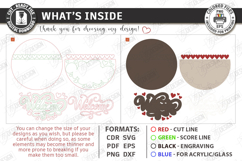 Valentine's Day Round Door Sign Laser Cut | Romantic Design Product Image 2