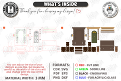 Decorative Door Bookends Laser Cut Bundle | Home Library SVG Product Image 3