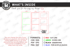 Photo Strip Frame Laser Cut | Keepsakes | Family Memory SVG Product Image 3