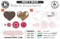 Mechanical Heart Keychain Laser Cut | Moving Gear Heart SVG Product Image 3