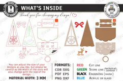 3D Christmas Shelf Decor Candle Holder Laser Cut | Holidays Product Image 4