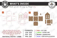 Christmas Advent Wreath Village Houses | Advent Calendar SVG Product Image 2